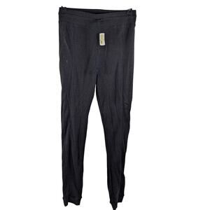 A New Day‎ Waffle Knit Jogger Leggings Drawstring Dark Gray Large Lounge Ankle
